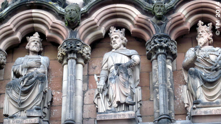 King Edward III his father and grandfather, Lichfield Cathedral