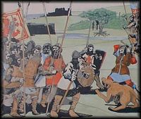 Artist's impression of the battle of Halidon Hill 1333.