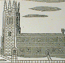 Keighley Parish Church before 1805.